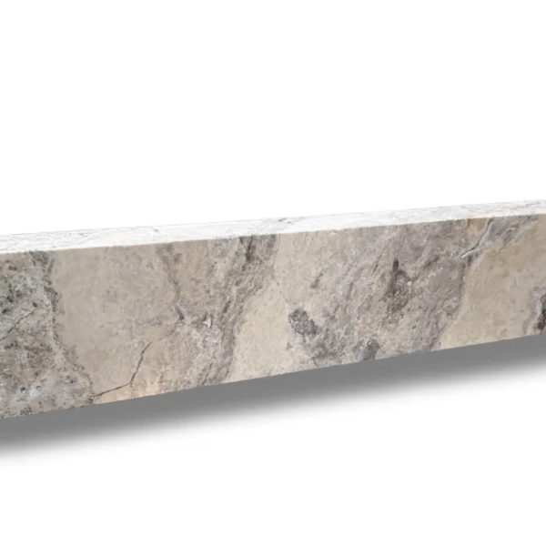 Obrzeże Trawertyn Silver Latte Greige Bębnowany Szlif 100 x 20 x 6 cm