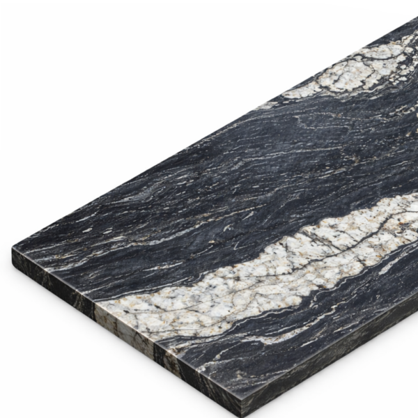 Stopień Granitowy Black Forest Płomieniowany 150 x 33 x 2 cm