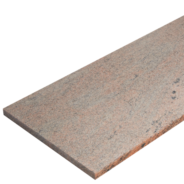 Stopień Granitowy Multicolor Red Płomieniowany 150 x 33 x 3 cm