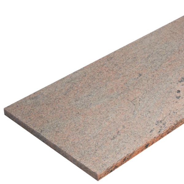 Stopień Granitowy Multicolor Red Płomieniowany 150 x 33 x 2 cm