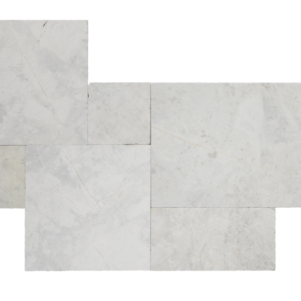 Płytki Marmurowe Royal White Bębnowane Komplet 0,742 m2