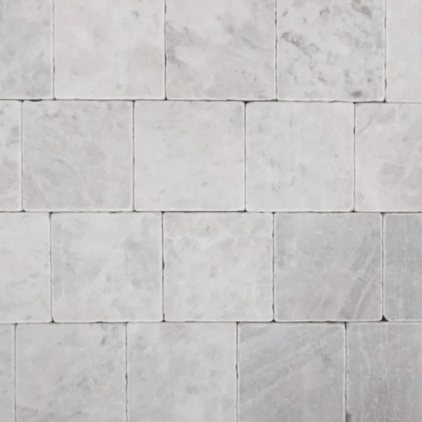 Płytka Marmurowa Royal White Bębnowana 20,3 x 20,3 x 1 cm