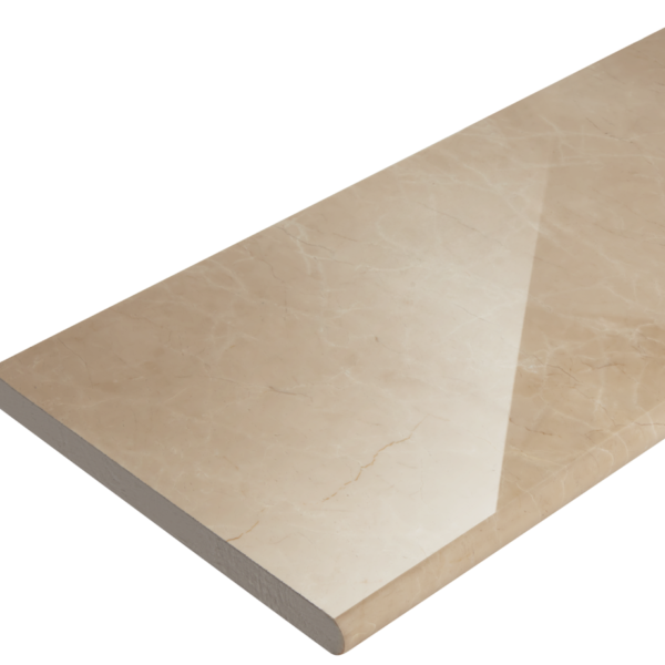 Stopień Marmurowy Crema Marfil New Polerowany z Bullnose 135 x 33 x 2 cm