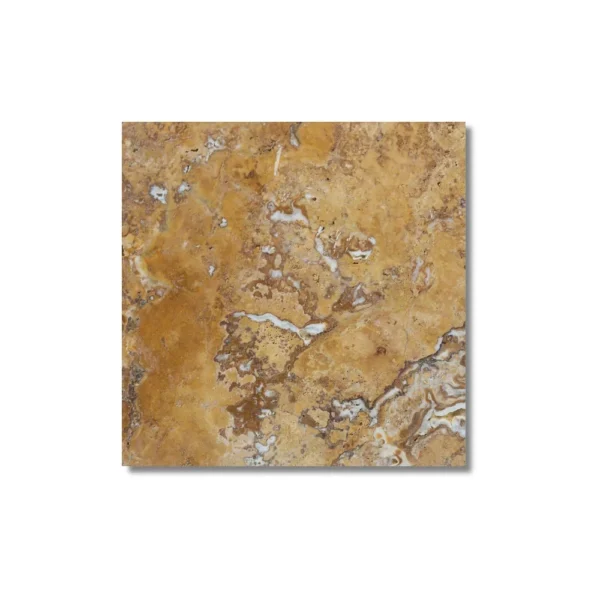 Płytki Trawertyn Yellow Szlifowany Niewypełniony Modern Tumbled 20,3 x 20,3 x 1,2 cm