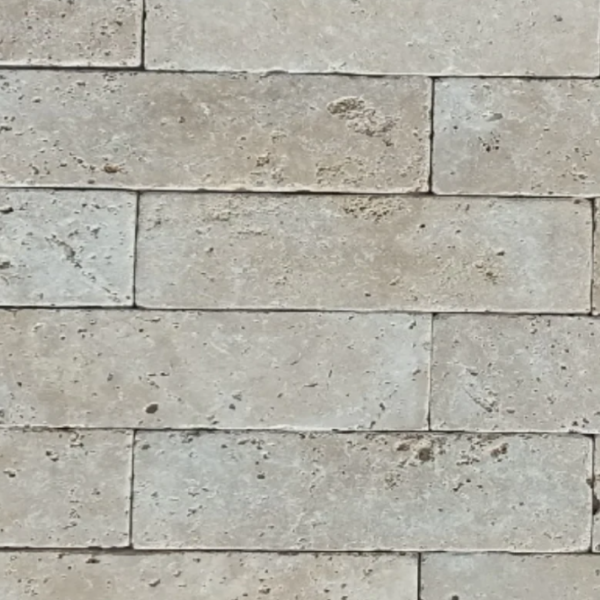 Płytki – Kamień Dekoracyjny Elewacyjny Trawertyn Lvory Classic Mix Bębnowany 30,5 x 7,5 x 1 cm