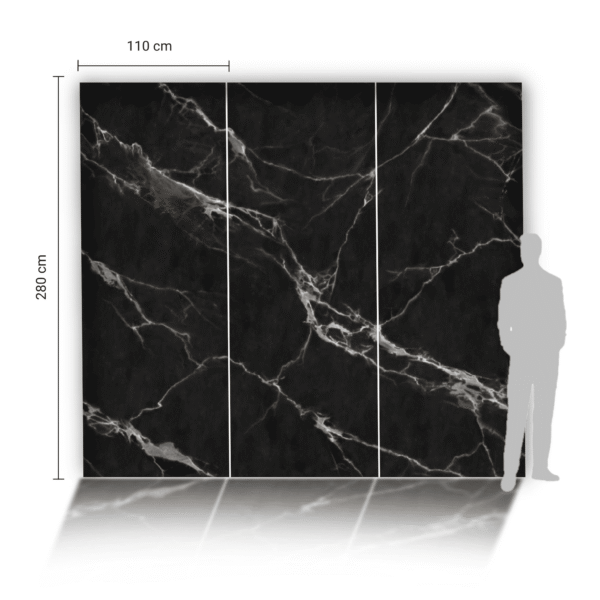 Płyta Węglowa Calacatta Black Gold Połysk 280x110 cm